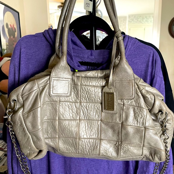 BAGLEY MISCHKA Silver Large Satchel - Picture 1 of 6